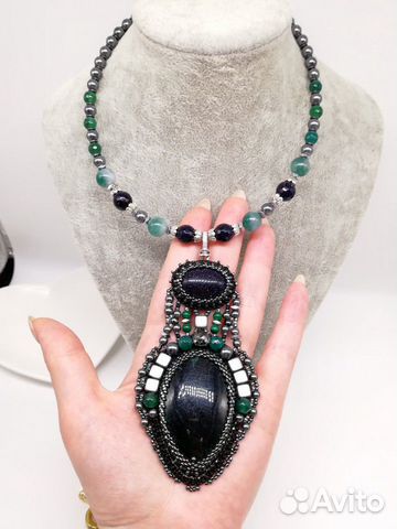 Колье с кулоном ручной работы