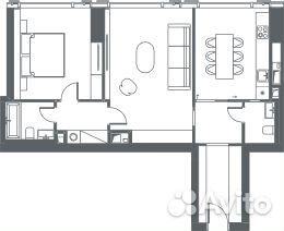 2-к квартира, 74.4 м², 27/65 эт. 2-к квартира, 74.4 м², 27/65 эт.