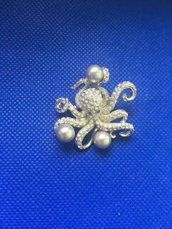 Брошь осьминог florange новая в коробке