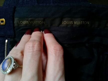 Брюки Новые Louis Vuitton шёлк т.синие