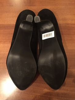 Туфли замшевые чёрные 37