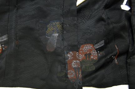 Шелковое японское кимоно ручной работы