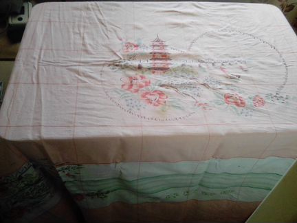 Скатерть льняная цветная 50 годов торг уместен