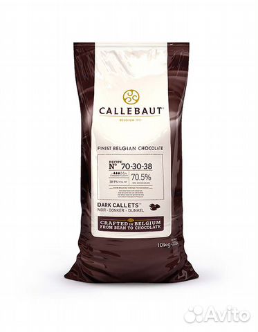 Горький шоколад Callebaut 70,5 10 кг