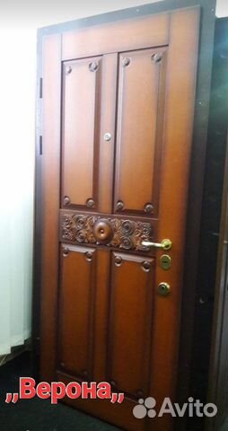 Двери входные металл. с дубовыми накладками