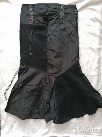 Чёрная длинная юбка