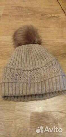 Шапка,бомбон натуральный
