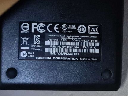 Внешний жесткий HDD диск Toshiba 1Tb