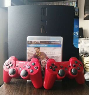 Прошитая PS3, 35 игр, 2 джойстика, мув