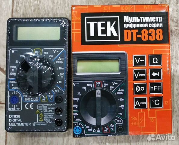 Мультиметр TEK DT 838, TEK DT 9205A новый