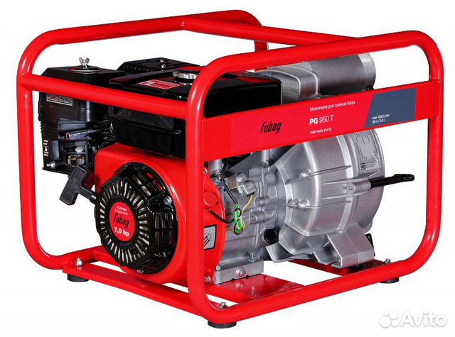 Мотопомпа бензиновая fubag PG 950 T