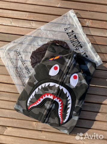 Зип Худи Bape Black Чёрный