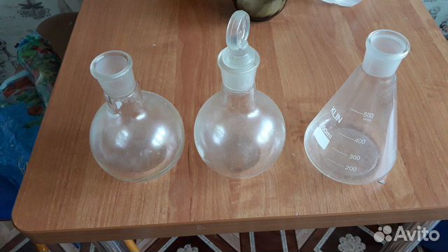 Колба 500мл, стакан 2л