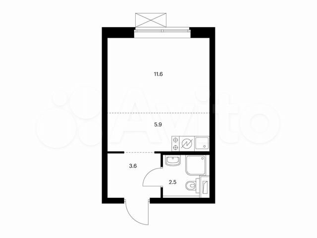 Квартира-студия, 23,6 м², 9/33 эт.