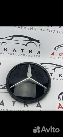 Значок в решетку Mercedes Стеклянный Черный