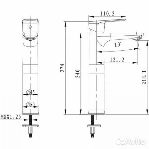 Смеситель для раковины Kaiser Atrio 60033 Хром/Бел