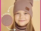 Новый комплект шапка и снуд для девочки в рубчик объявление продам