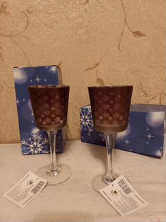 Фужеры-подсвечники 2 штуки