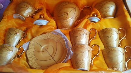 Чайно-кофейный новый, японский сервиз