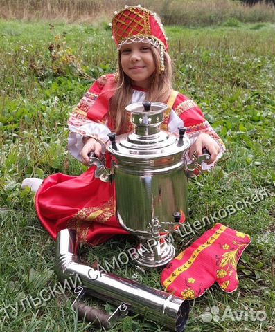 Настоящий самовар на дровах с трубой. г. Тула