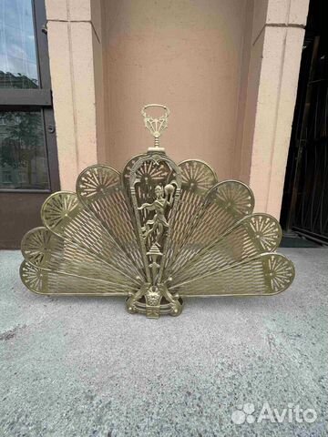 Старинный каминный экран 