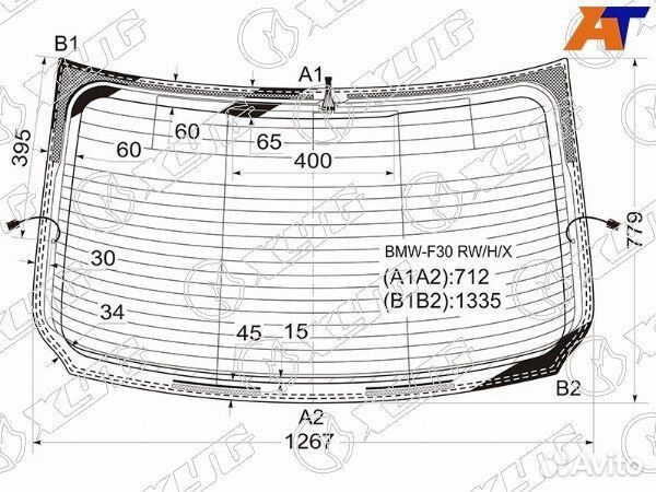Стекло заднее BMW 3-series