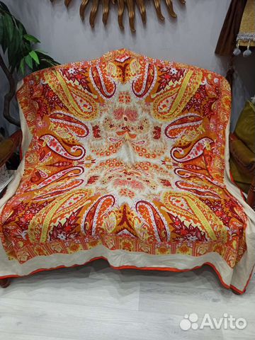 Платок 140см шаль шерсть pashmina оригинал