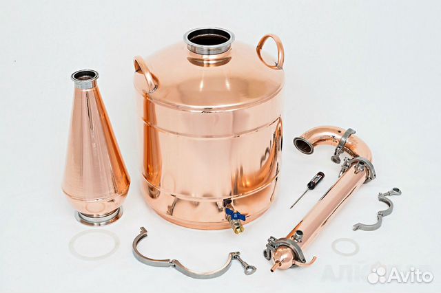 Аппарат для дистилляции медный Аламбик 30-50л