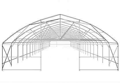 Промышленная теплица чертеж