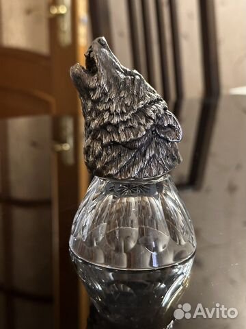 Чарка Волк воющий в серебре