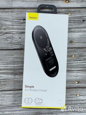 Беспроводная зарядка Baseus 2 в 1