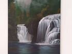 Картина маслом «Лесной водопад»