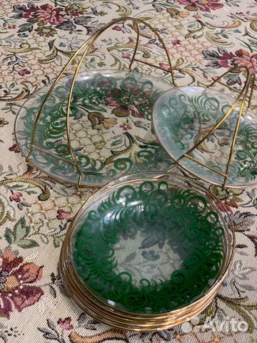 Стеклянные тарелки с золотым ободом купить в Санкт-Петербурге | Товары ...