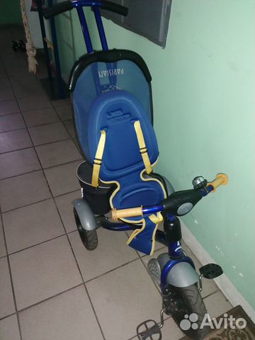 Трехколесный детский велосипед lexsus ручкой бу