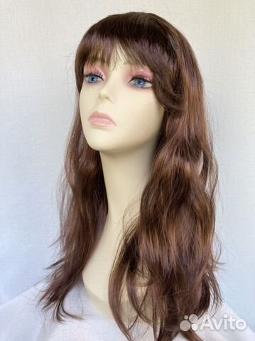 Парик каштан с чёлкой