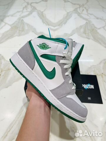 Air Jordan 1 Mid Pine Grey оригинал
