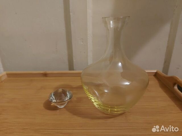 Графин жёлтое стекло СССР в идеальном состоянии