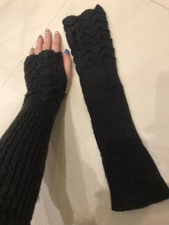 Митенки длинные перчатки шерсть