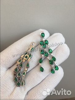 Новые золотые серьги Graff 585 с брил. 1.1 ct