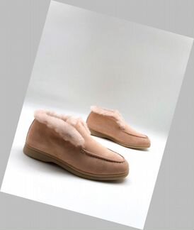 Лоферы с мехом Loro Piana