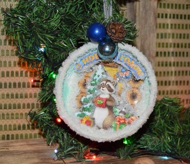 Новогодний шар с миниатюрой внутри N7. 13см