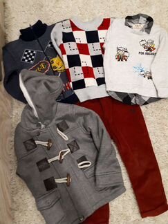 Кофты+комплект вещей (толстовка, пальто)