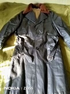 Кожаное пальто