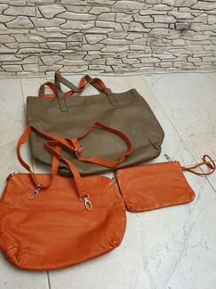 Сумка кожаная 3в1