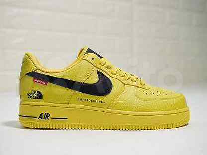 supreme x the north face x nike air force 1 yellow