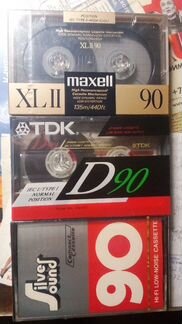 Аудиокассеты С-90 и С-60, с записью и без