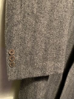 Винтажное шерстяное серое немецкое пальто