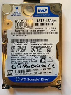 HDD Western Digital 320GB (WD3200bevt)