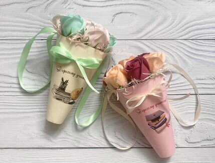 Букет из мыльных роз