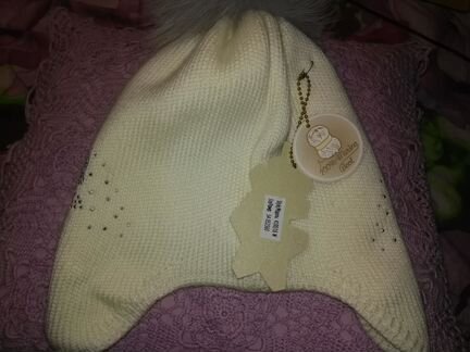 Шапочка меринос двойная новая Ту-Ту Польша 54-56 р